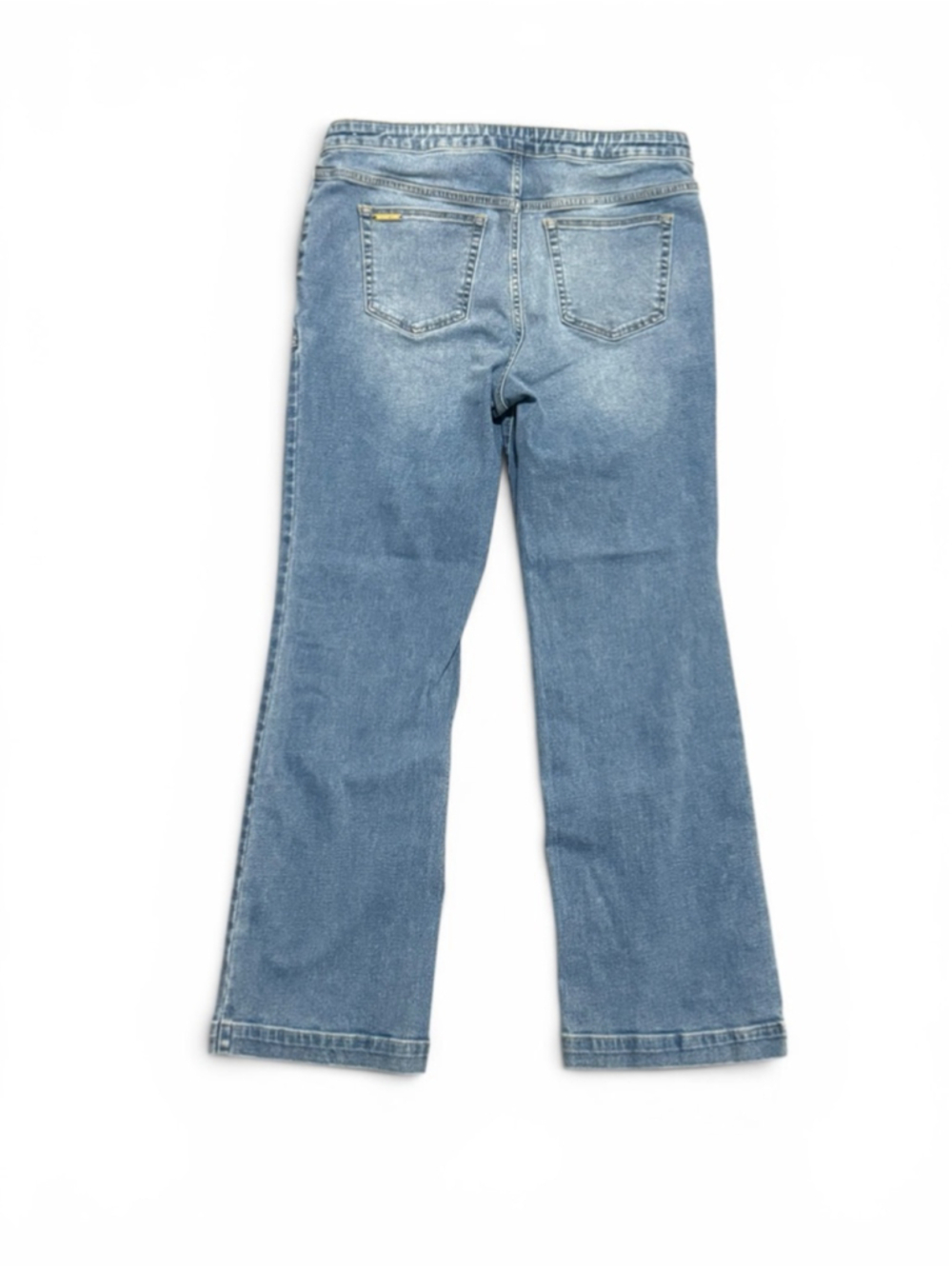 Michael Kors Women’s Straight Leg Trouser Jeans Stretch Denim Sz 14 Gold Accent - Picture 4 of 8